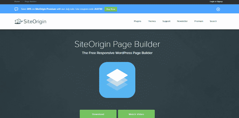 site origin page builder